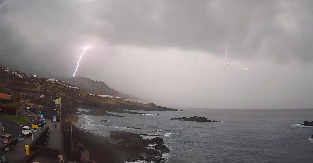 A storm in the canary islands.