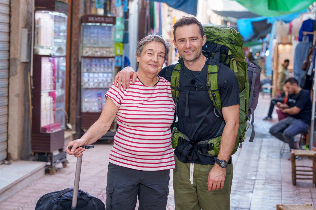 Harry Judd and his mother on Celebrity Race Across the World