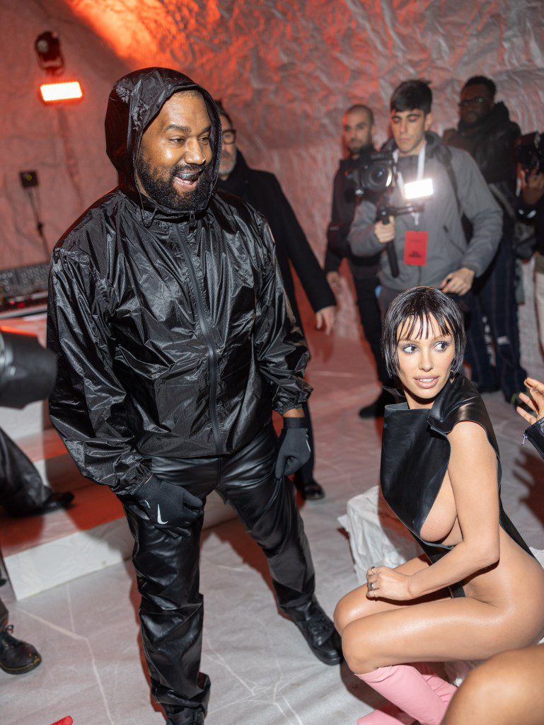 Kanye West and Bianca Censori at Milan Fashion Week - Womenswear Fall/Winter 2024-2025