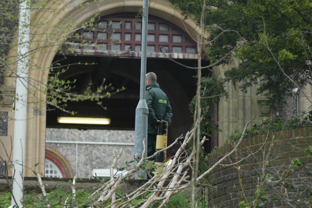 Lewes Prison 10 casualties from poisening (drugs) Police fire ambo at scene -Basrry keevins has words 07515 382 675