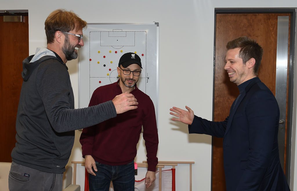 Liverpool boss Jurgen Klopp and Michael Edwards