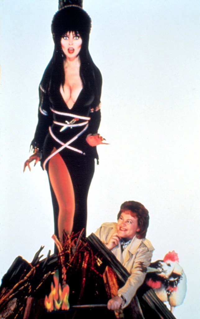 Cassandra Peterson as Elvira in a movie poster