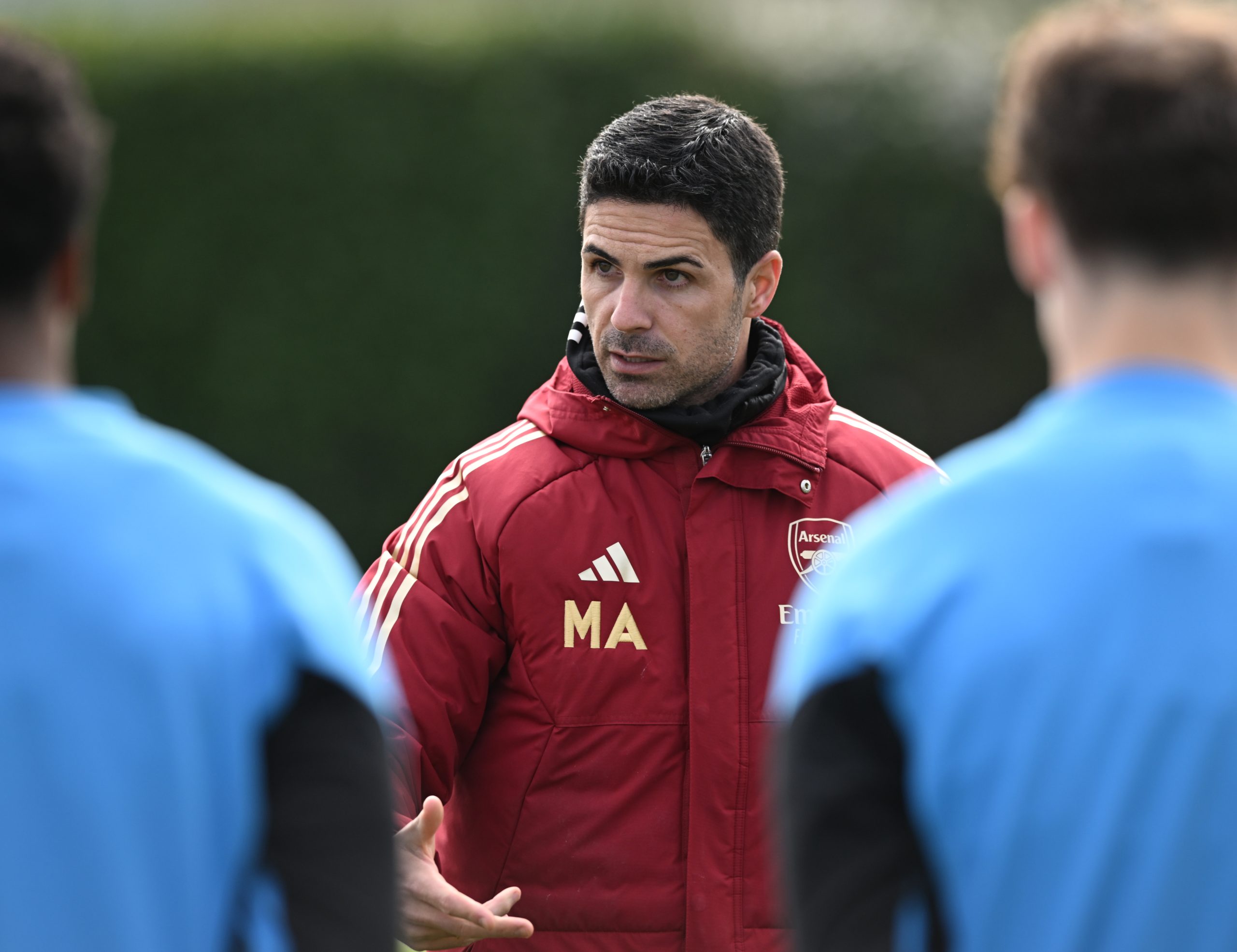 Arsenal boss Mikel Arteta in training