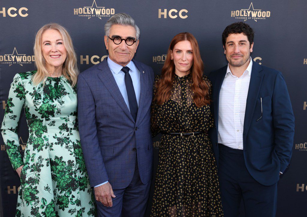 Eugene Levy, Jason Biggs, Sarah Levy and Catherine O'Hara