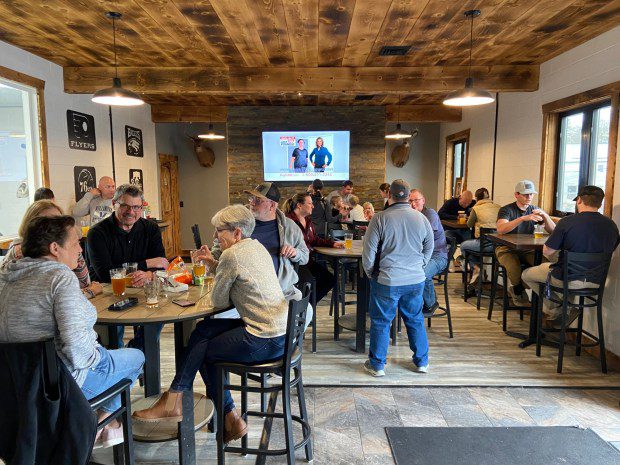 The Sunset Hill Brewery, shown here on a Friday afternoon, has become a popular business, so much so that it is looking for ways to add more parking. (Evan Brandt -- MediaNews Group)