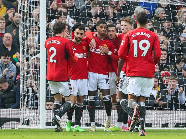 Marcus Rashford scored his first Old Trafford goal in two months from the penalty spot