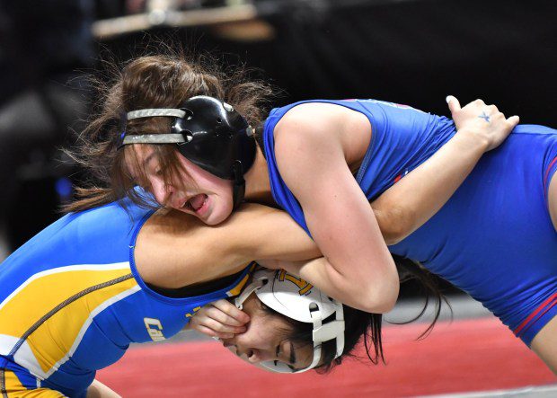 Neshaminy freshman Grace Nesbitt looks to control Can MacMillan's Val Solorio (BILL RUDIVK for MediaNews Group)