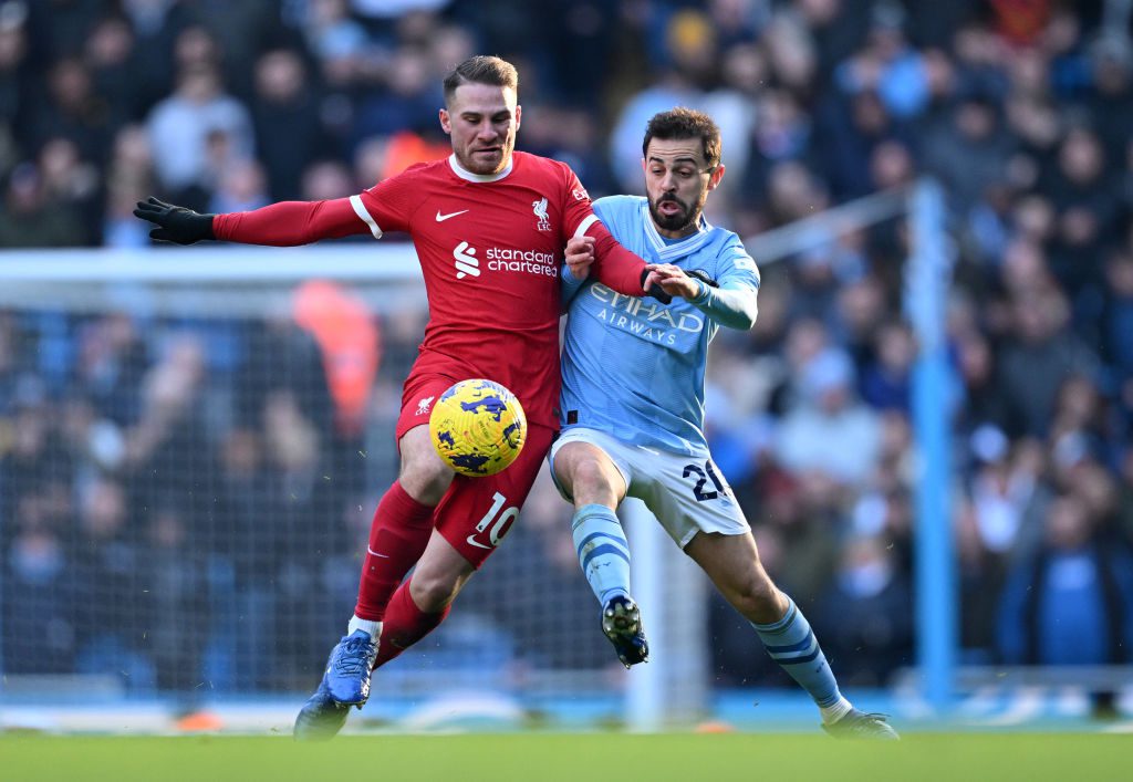 Manchester City vs Liverpool in the Premier League