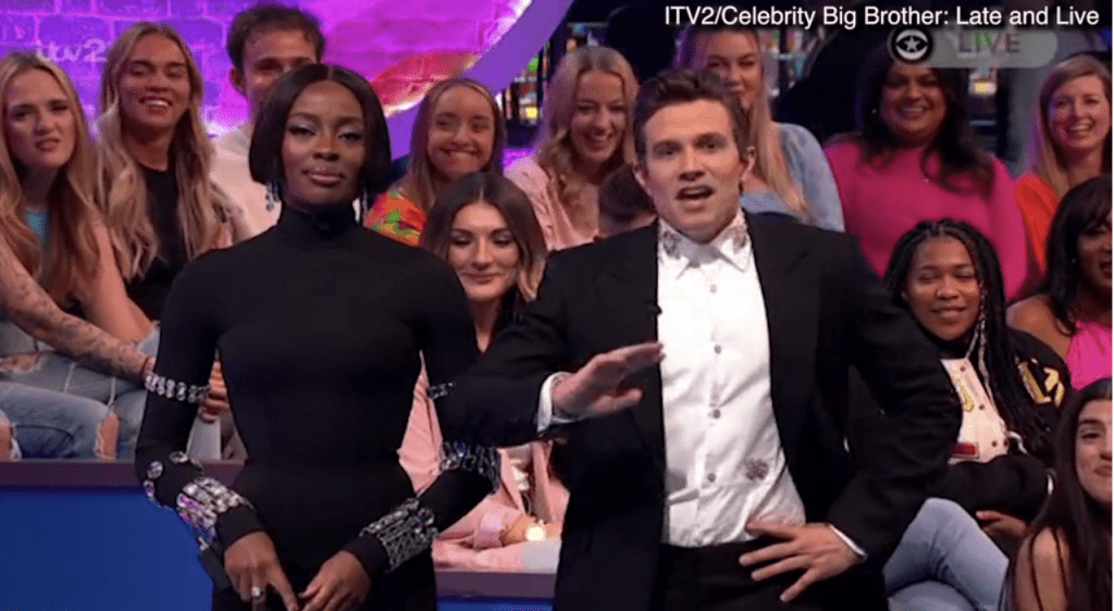 AJ Odudu and Will Best hosting Celebrity Big Brother