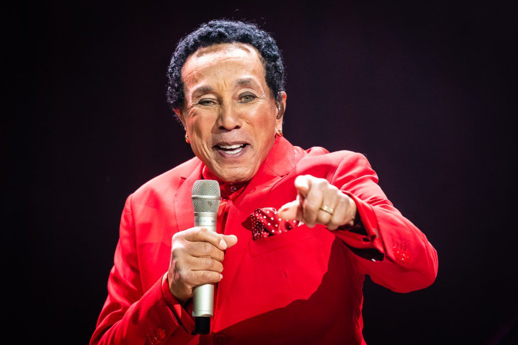 Smokey Robinson performing on stage