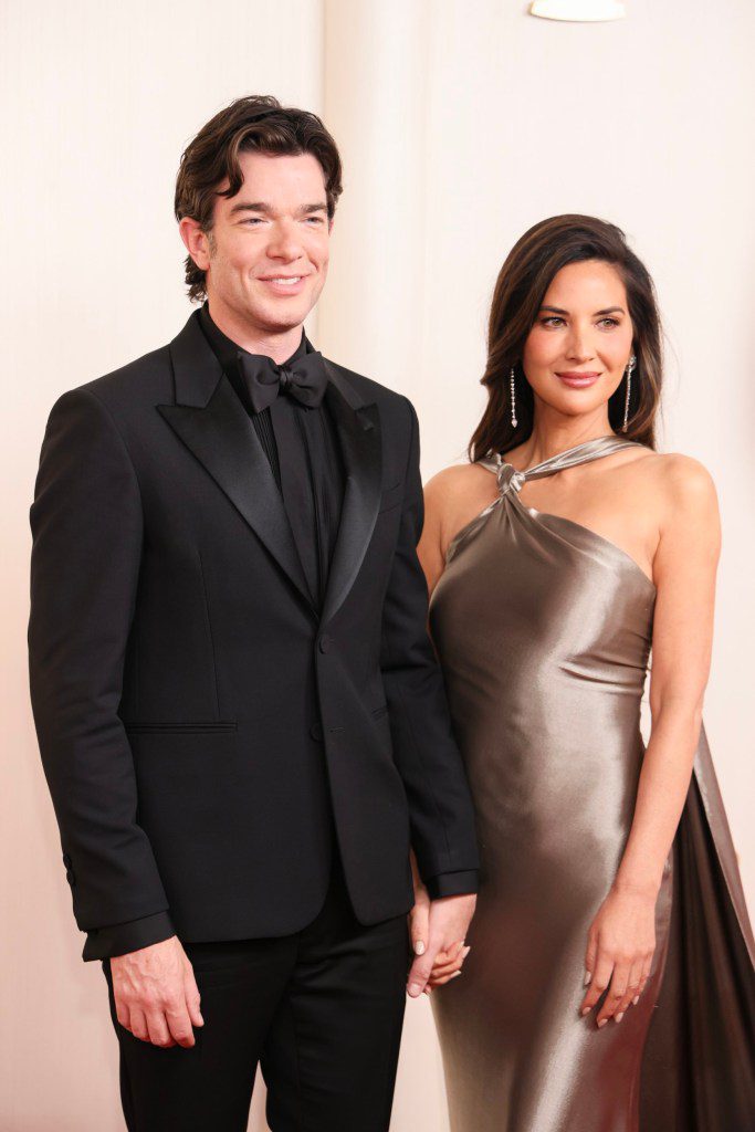 (L-R) John Mulaney and Olivia Munn attend the 96th Annual Academy Awards on March 10, 2024 in Hollywood, California