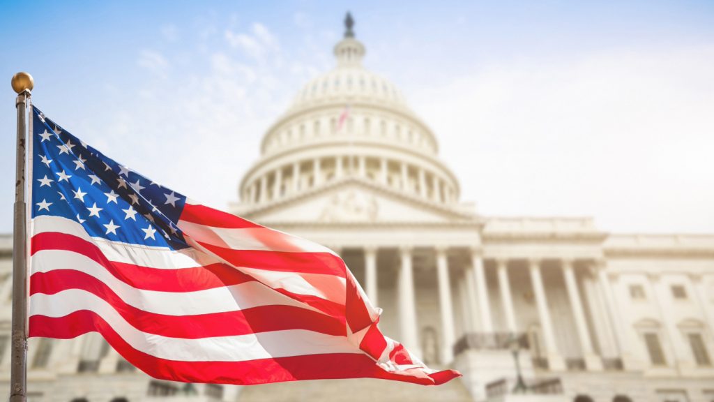 – 202402Capitol american flag getty