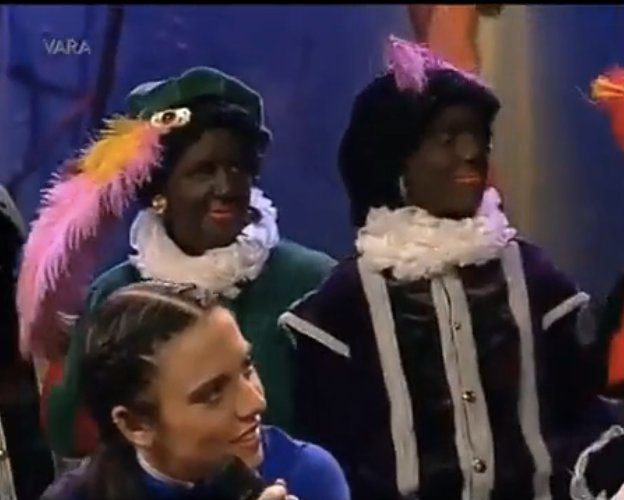 Performers wearing blackface