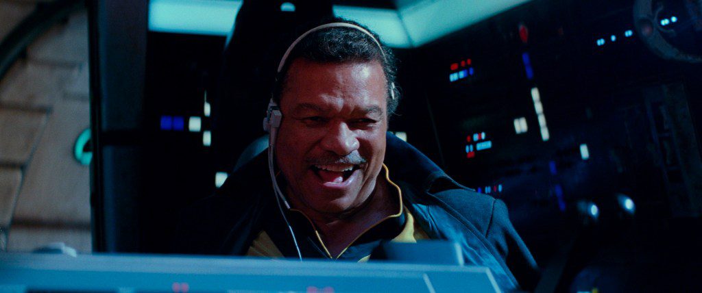 Billy Dee Williams as Lando Calrissian in a scene from Star Wars: The Rise of Skywalker