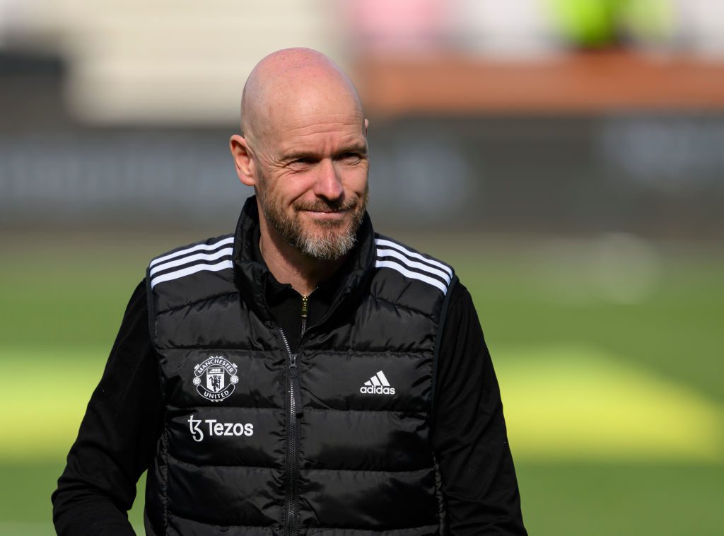 Erik ten Hag looks on