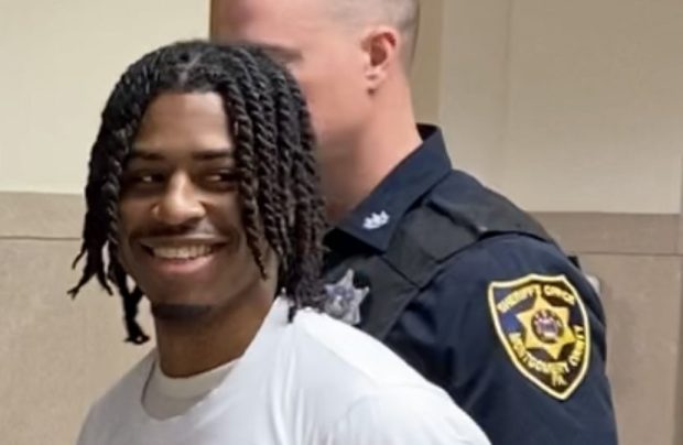 Marquise Johnson is escorted from a Montgomery County courtroom on Oct. 27, 2023 after informing a judge he hired a new lawyer to represent him on homicide charges. (Photo by Carl Hessler Jr. - MediaNews Group)