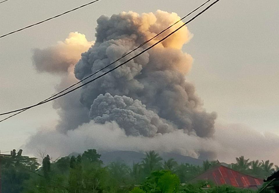 Mount Ruang in Indonesia