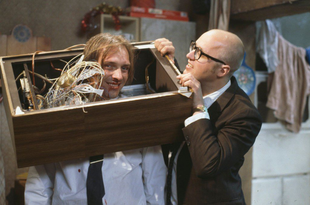 Rik Mayall (left) and Adrian Edmondson in Bottom