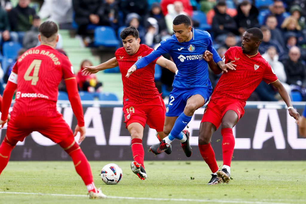 Getafe forward Mason Greenwood, on loan from Man Utd