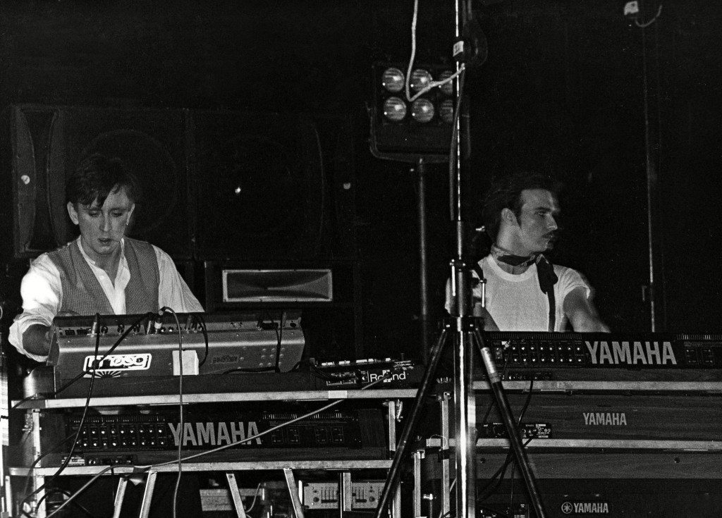 Ultravox - Chris Cross and Midge Ure perform onstage in the 1980s