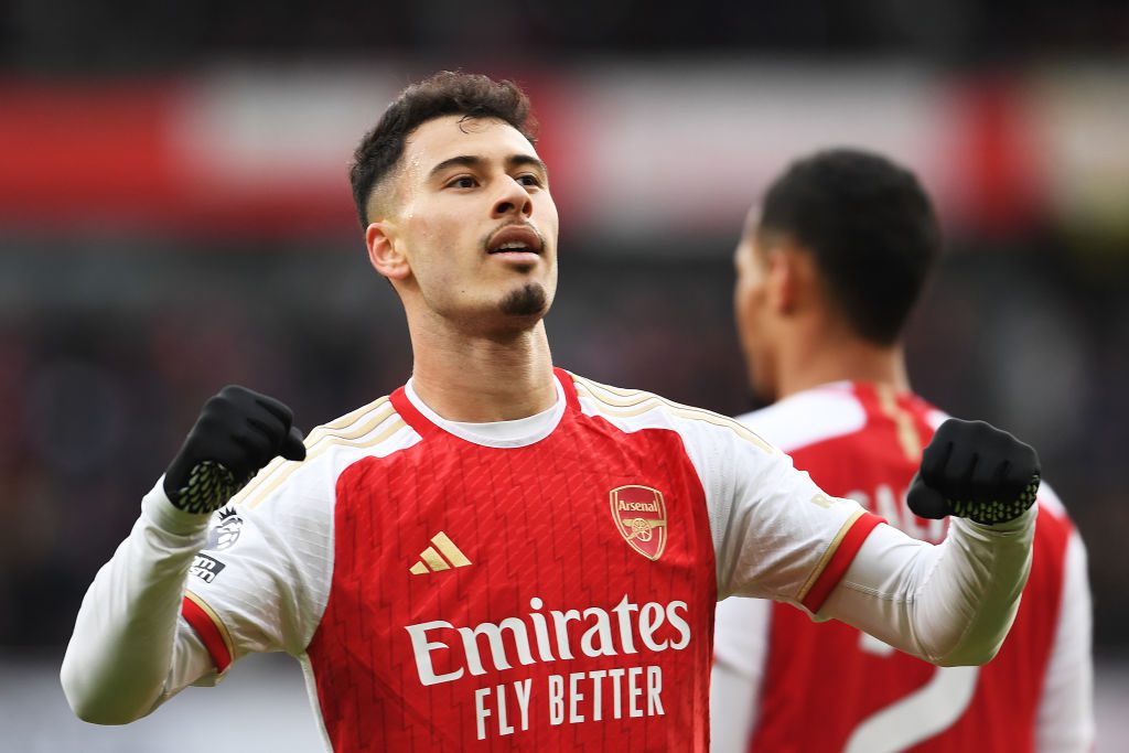 Gabriel Martinelli in his Arsenal kit