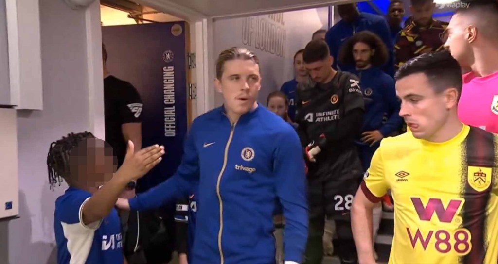 Chelsea mascot and Conor Gallagher