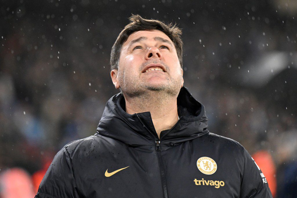 Mauricio Pochettino at the Premier League Manchester City v Chelsea FC match.