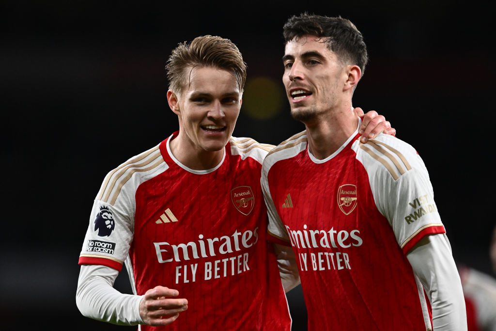 Arsenal stars Martin Odegaard and Kai Havertz