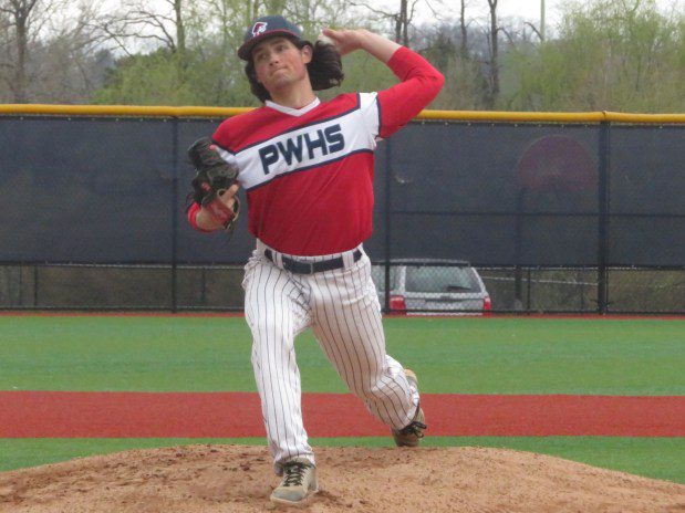 Plymouth Whitemarsh pitcher Chase Fisher delivers against Hatboro-Horsham Thursday, April 4, 2024. (Ed Morlock/MediaNews Group)