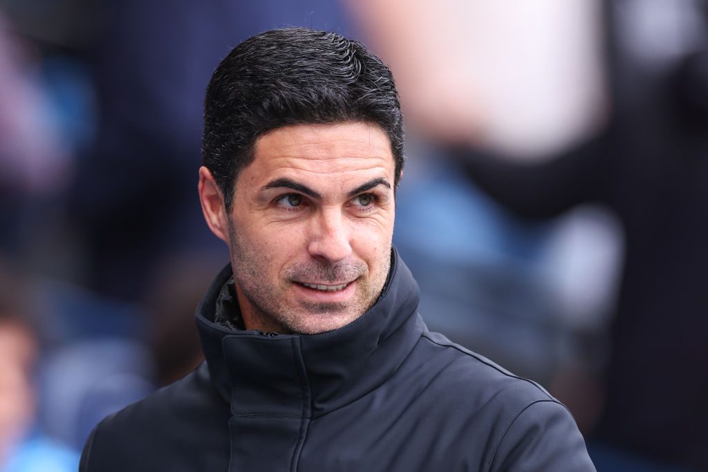 Arsenal boss Mikel Arteta looks on